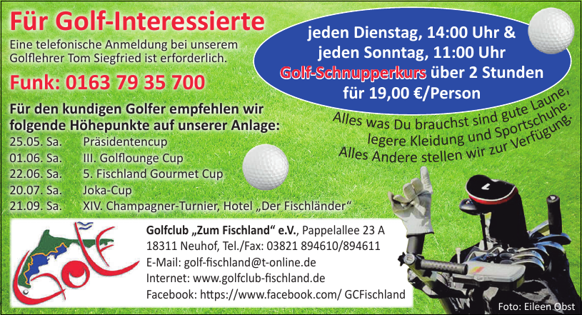 Golfclub „Zum Fischland“ e.V. Golfclub „Zum Fischland“ e.V.