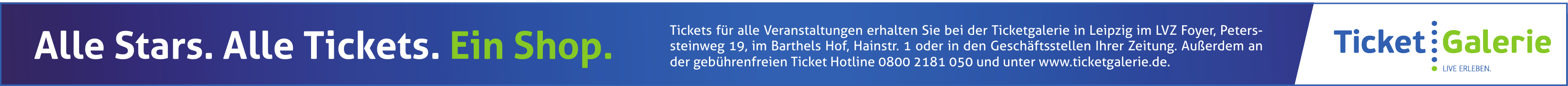 Ticketgalerie in Leipzig Ticketgalerie in Leipzig