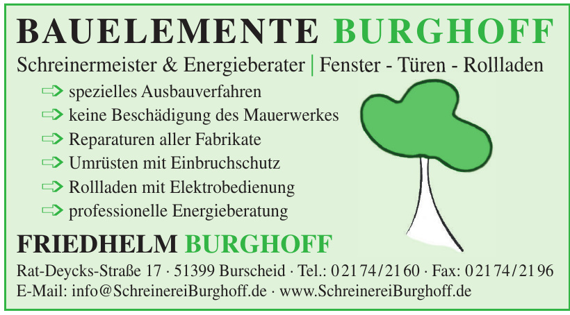 Burghoff Bauelemente Burghoff Bauelemente