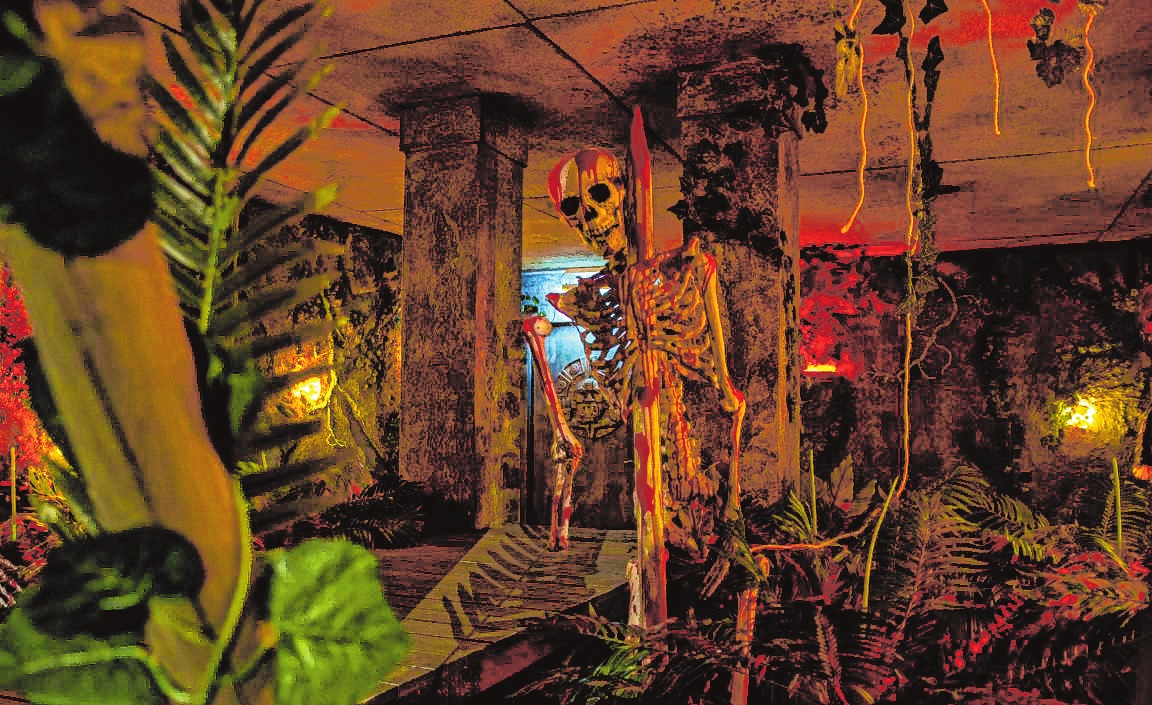Gruselfaktor inklusive: Einige „Escape Rooms“ im Funpark Bergstraße – wie hier der „Temple of Skull“ – sind für Zartbesaitete eher weniger geeignet. | Bild: Wuest Gruselfaktor inklusive: Einige „Escape Rooms“ im Funpark Bergstraße – wie hier der „Temple of Skull“ – sind für Zartbesaitete eher weniger geeignet. | Bild: Wuest