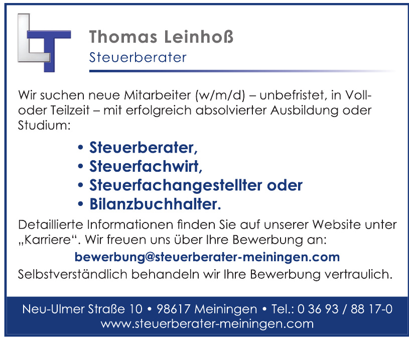LT Thomas Leinhoß Steuerberater LT Thomas Leinhoß Steuerberater