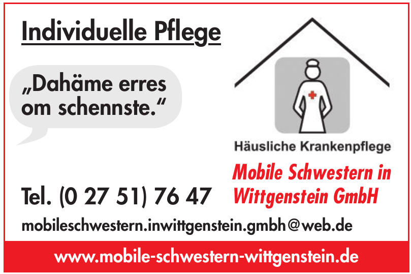 Mobile Schwestern in Wittgenstein GmbH Mobile Schwestern in Wittgenstein GmbH