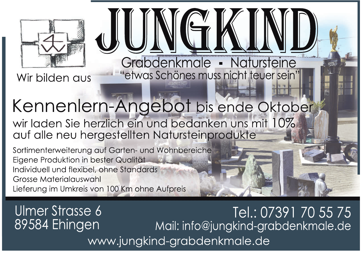Jungkind Grabdenkmale, Natursteine Jungkind Grabdenkmale, Natursteine
