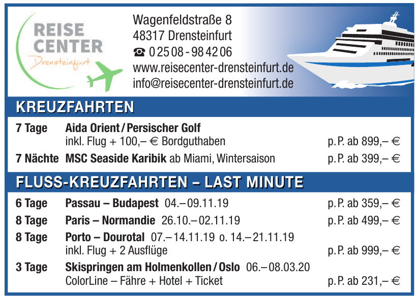 Reisecenter Drensteinfurt Reisecenter Drensteinfurt