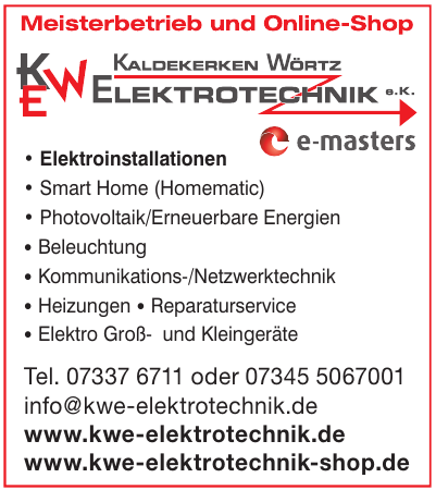 Kaldekerken Wörtz Elektrotechnik e.K. Kaldekerken Wörtz Elektrotechnik e.K.