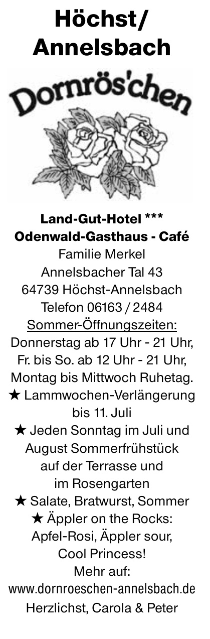 Dornrös'chen Land-Gut-Hotel *** Odenwald-Gasthaus - Café