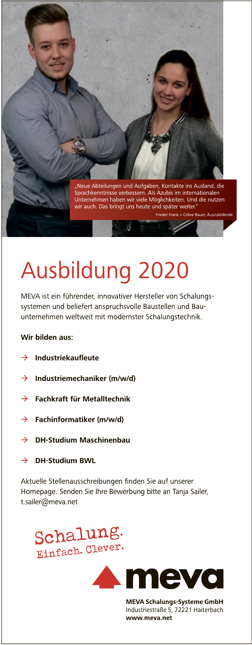 MEVA Schalungs-Systeme GmbH MEVA Schalungs-Systeme GmbH