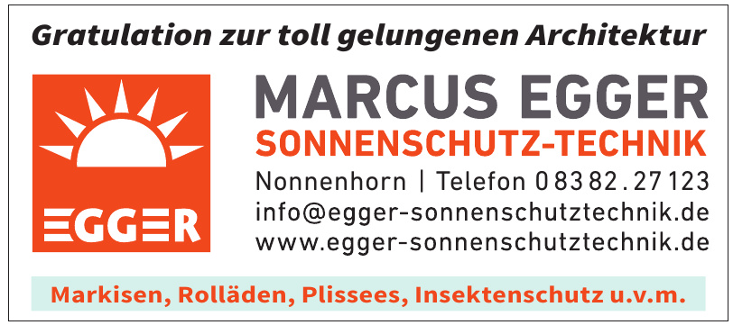 Marcus Egger Sonnenschutz-Technik Marcus Egger Sonnenschutz-Technik