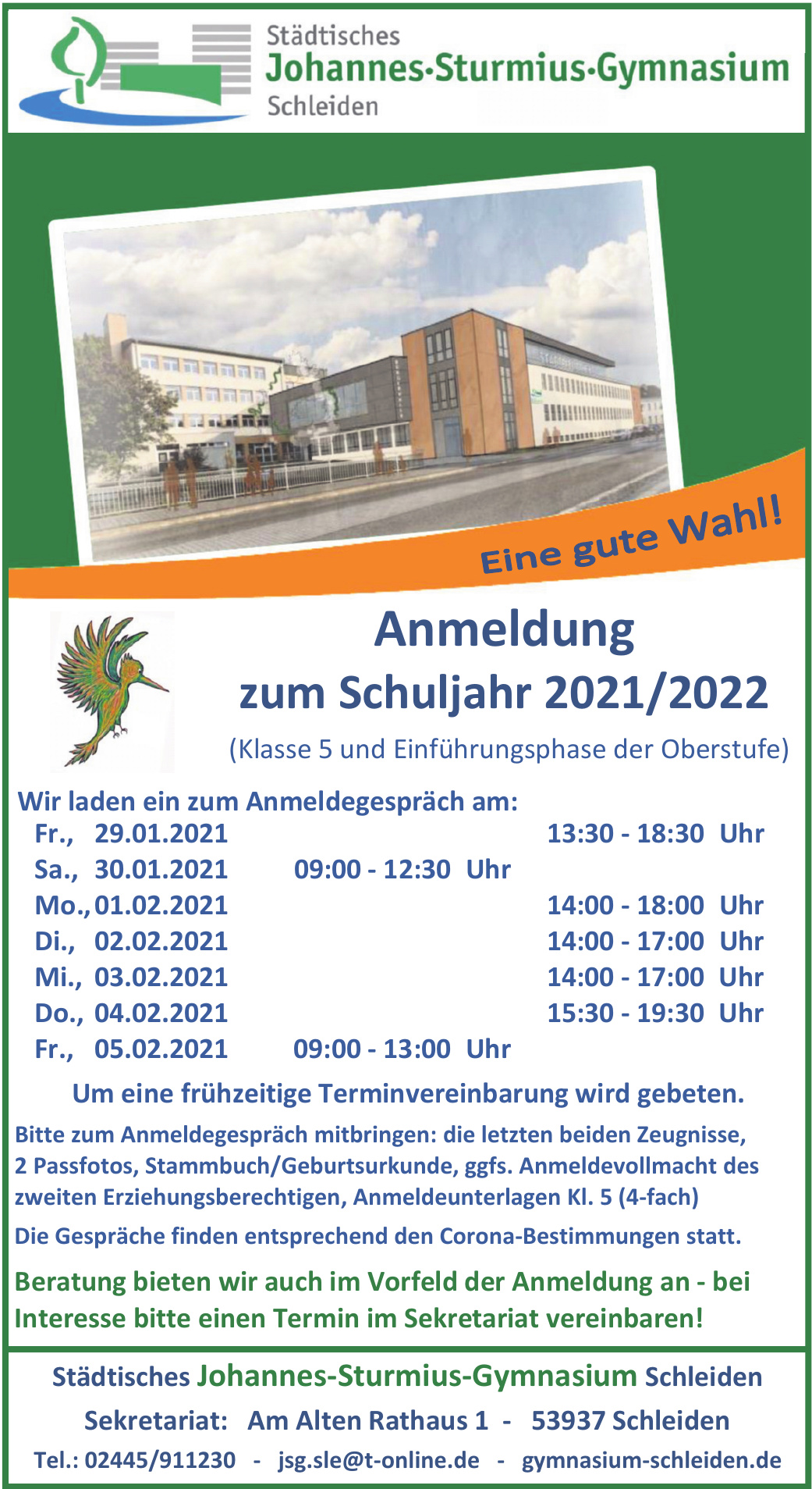 Städtisches Johannes-Sturmius-Gymnasium Schleiden Städtisches Johannes-Sturmius-Gymnasium Schleiden