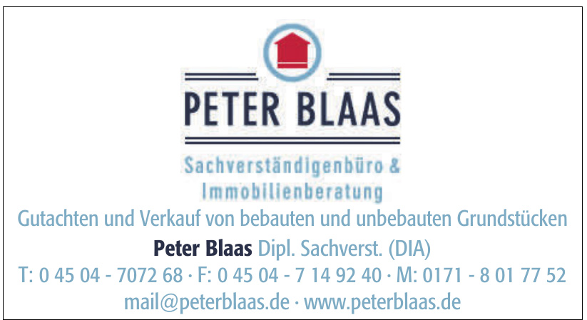 Peter Blaas Sachverständigenbüro & Immobilienberatung Peter Blaas Sachverständigenbüro & Immobilienberatung