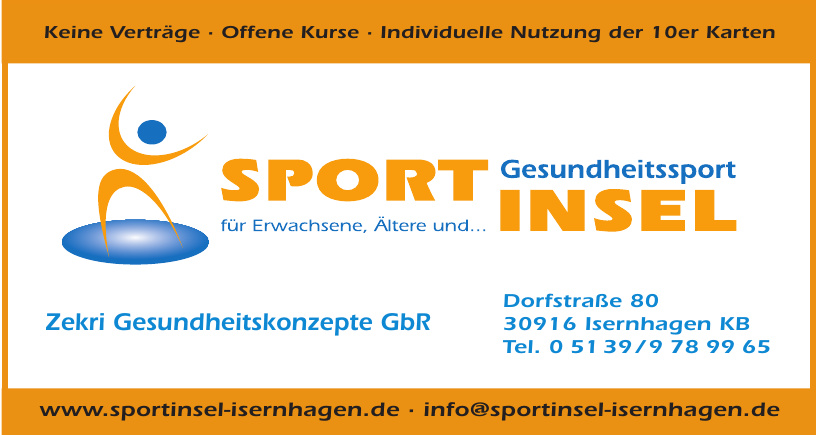 Sportinsel Zekri Gesundheitskonzepte GbR Sportinsel Zekri Gesundheitskonzepte GbR