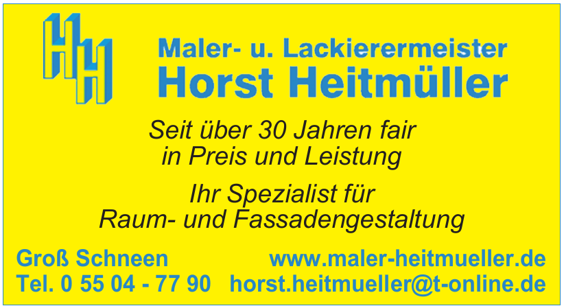 Maler- u. Lackierermeister Horst Heitmüller Maler- u. Lackierermeister Horst Heitmüller