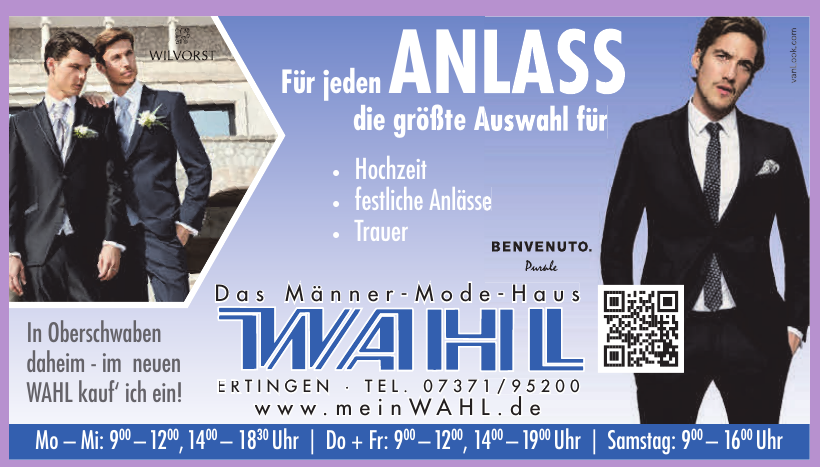 Das Männer-Mode-Haus Wahl Das Männer-Mode-Haus Wahl