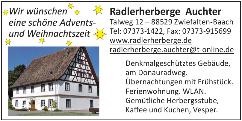 Radlerherberge Auchter Radlerherberge Auchter