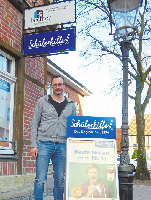 Inhaber Michael Klinkhammer lädt dazu ein, das Angebot der Schülerhilfe kostenlos zu testen. Foto: as Inhaber Michael Klinkhammer lädt dazu ein, das Angebot der Schülerhilfe kostenlos zu testen. Foto: as