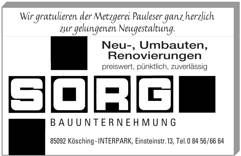 Sorg Bauunternehmung Sorg Bauunternehmung