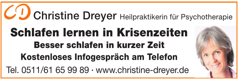 Christine Dreyer Heilpraktikerin für Psychotherapie Christine Dreyer Heilpraktikerin für Psychotherapie
