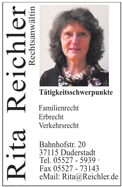 Rita Reichler Rechtsanwältin