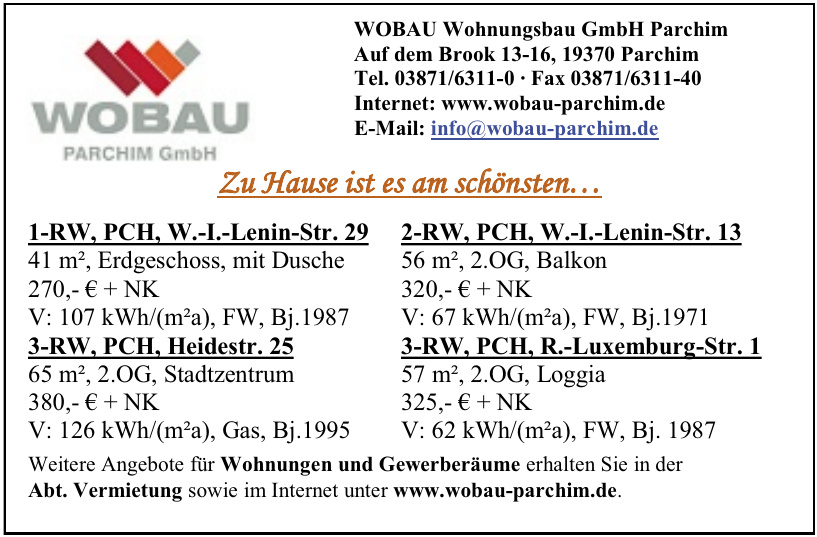 Wobau Wohnungsbau GmbH Parchim
