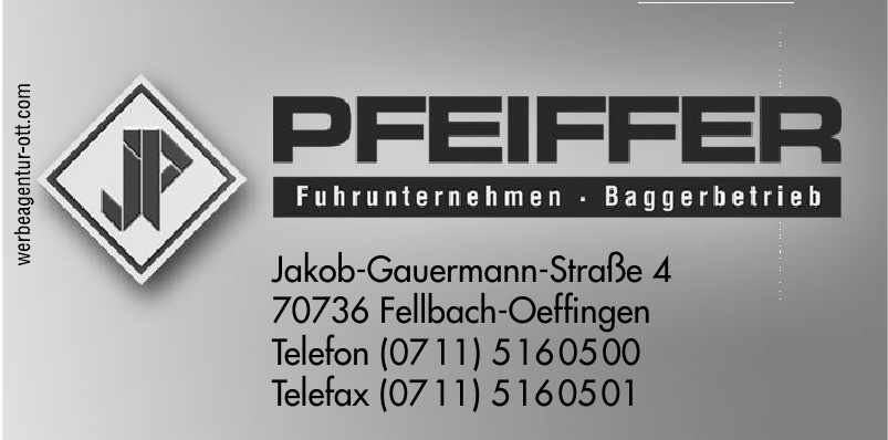 Pfeiffer Fuhrunternehmen - Baggerbetrieb