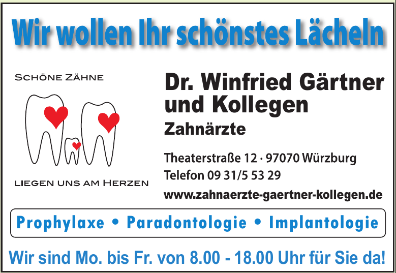 Dr. Winfried Gärtner und Kollegen Zahnärzte Dr. Winfried Gärtner und Kollegen Zahnärzte