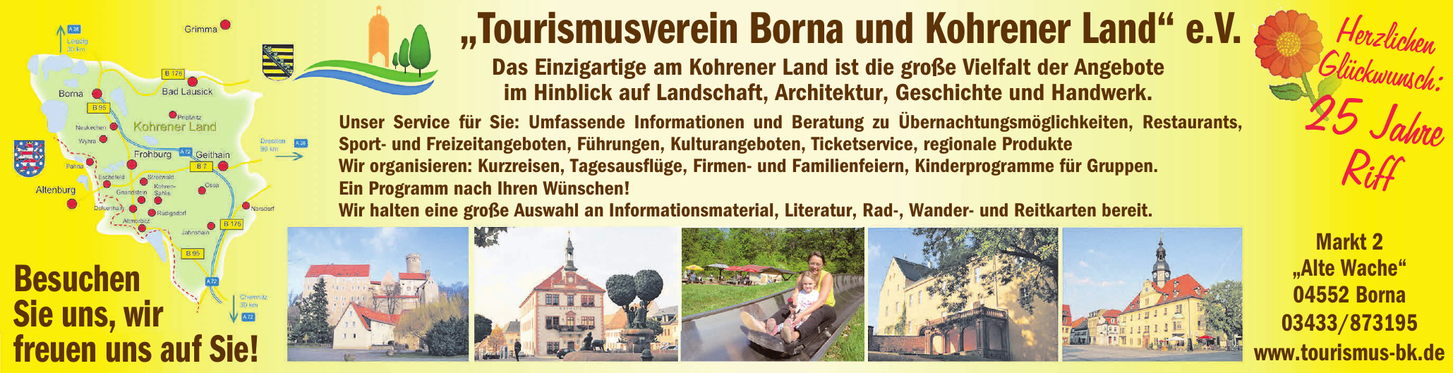 „Tourismusverein Borna und Kohrener Land“ e.V. „Tourismusverein Borna und Kohrener Land“ e.V.