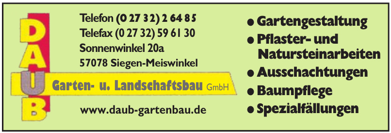 Daub Garten- u. Landschaftsbau GmbH Daub Garten- u. Landschaftsbau GmbH