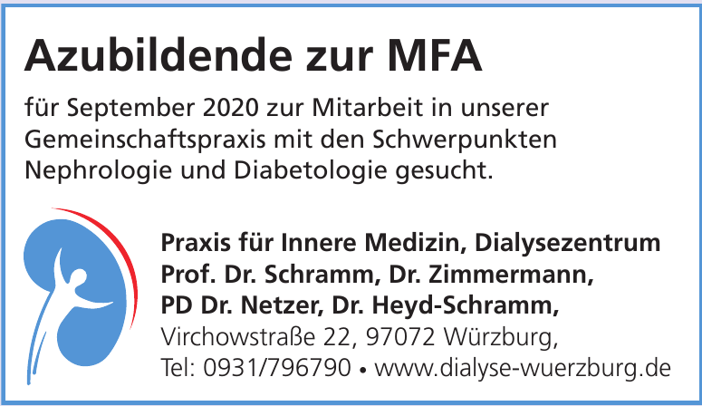 für Innere Medizin, Dialysezentrum Prof. Dr. Schramm, Dr. Zimmermann, PD Dr. Netzer, Dr. Heyd-Schramm für Innere Medizin, Dialysezentrum Prof. Dr. Schramm, Dr. Zimmermann, PD Dr. Netzer, Dr. Heyd-Schramm