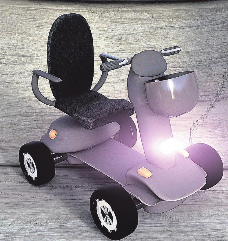Mit diesem Fahrzeug wird es geheingeschränkten oder pflegebedürftigen Menschen ermöglicht, weiterhin mobil zu bleiben. Mit diesem Fahrzeug wird es geheingeschränkten oder pflegebedürftigen Menschen ermöglicht, weiterhin mobil zu bleiben.