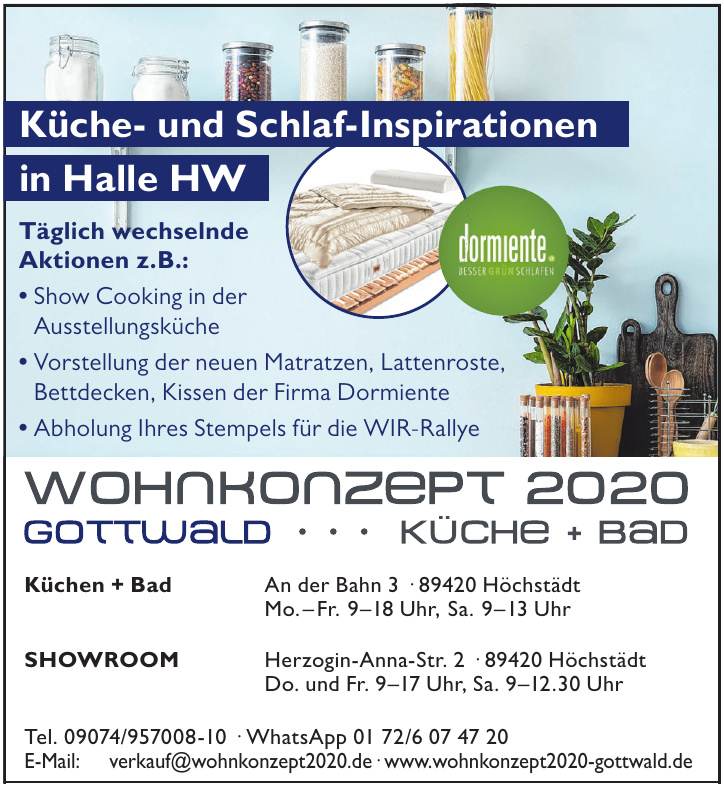 Wohnkonzept 2020 Gottwald - Küche + Bad