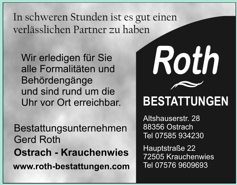 Roth Bestattungen Roth Bestattungen