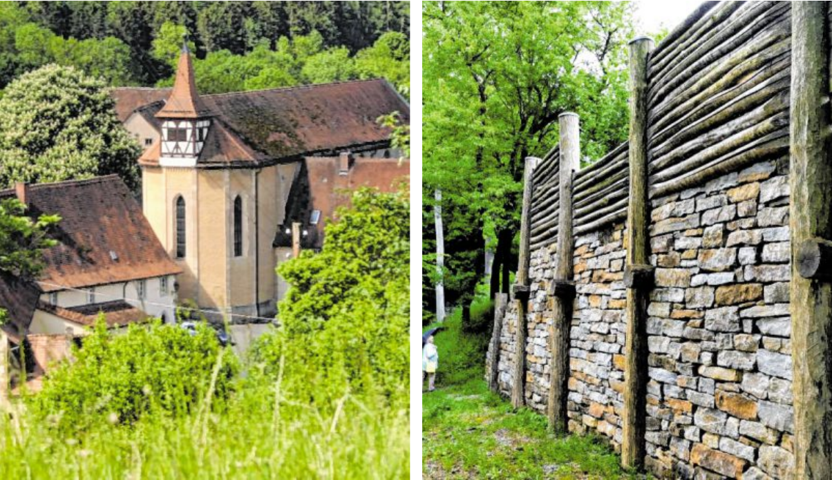 Historische Denkmäler: Das Kloster Frauental und der Keltenwall in Finsterlohr. BILDER: FN-ARCHIV