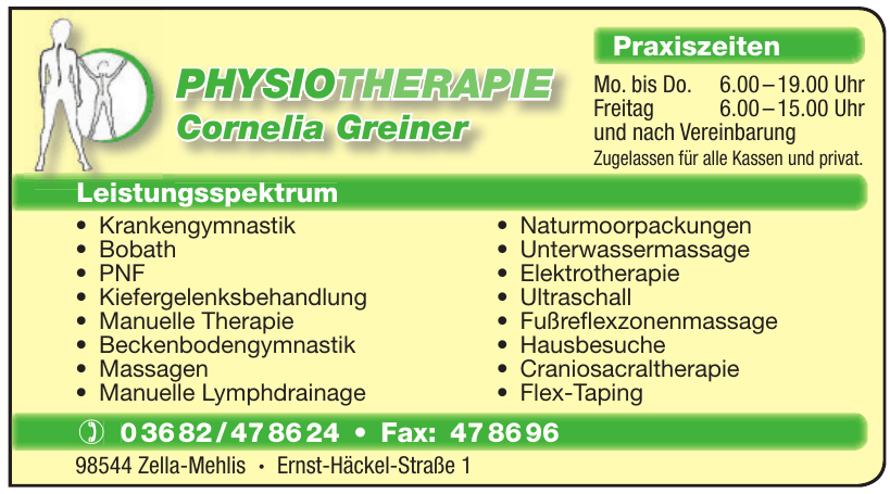 Physiotherapie Cornelia Greiner Physiotherapie Cornelia Greiner