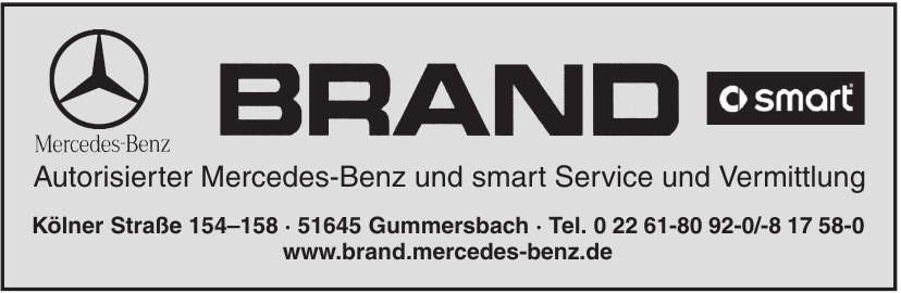 Brand Autorisierter Mercedes-Benz und smart Service und Vermittlung