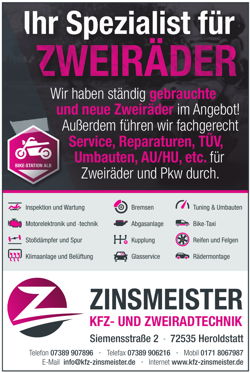 Zinsmeister Kfz- und Zweiradtechnik Zinsmeister Kfz- und Zweiradtechnik