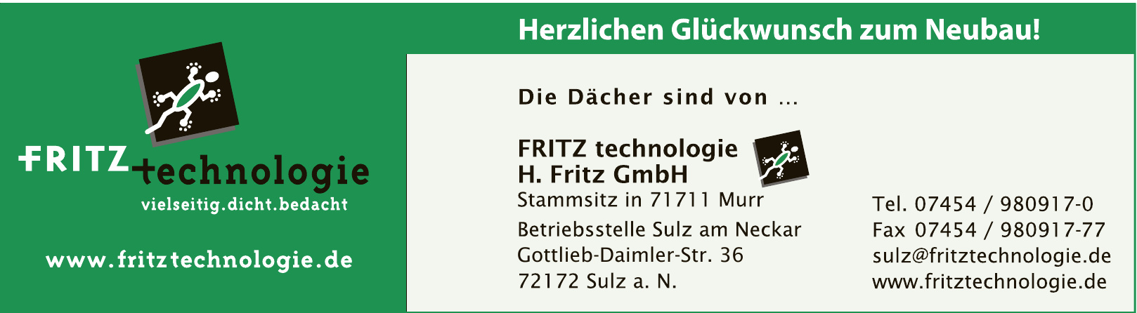 FRITZ technologie H. Fritz GmbH FRITZ technologie H. Fritz GmbH