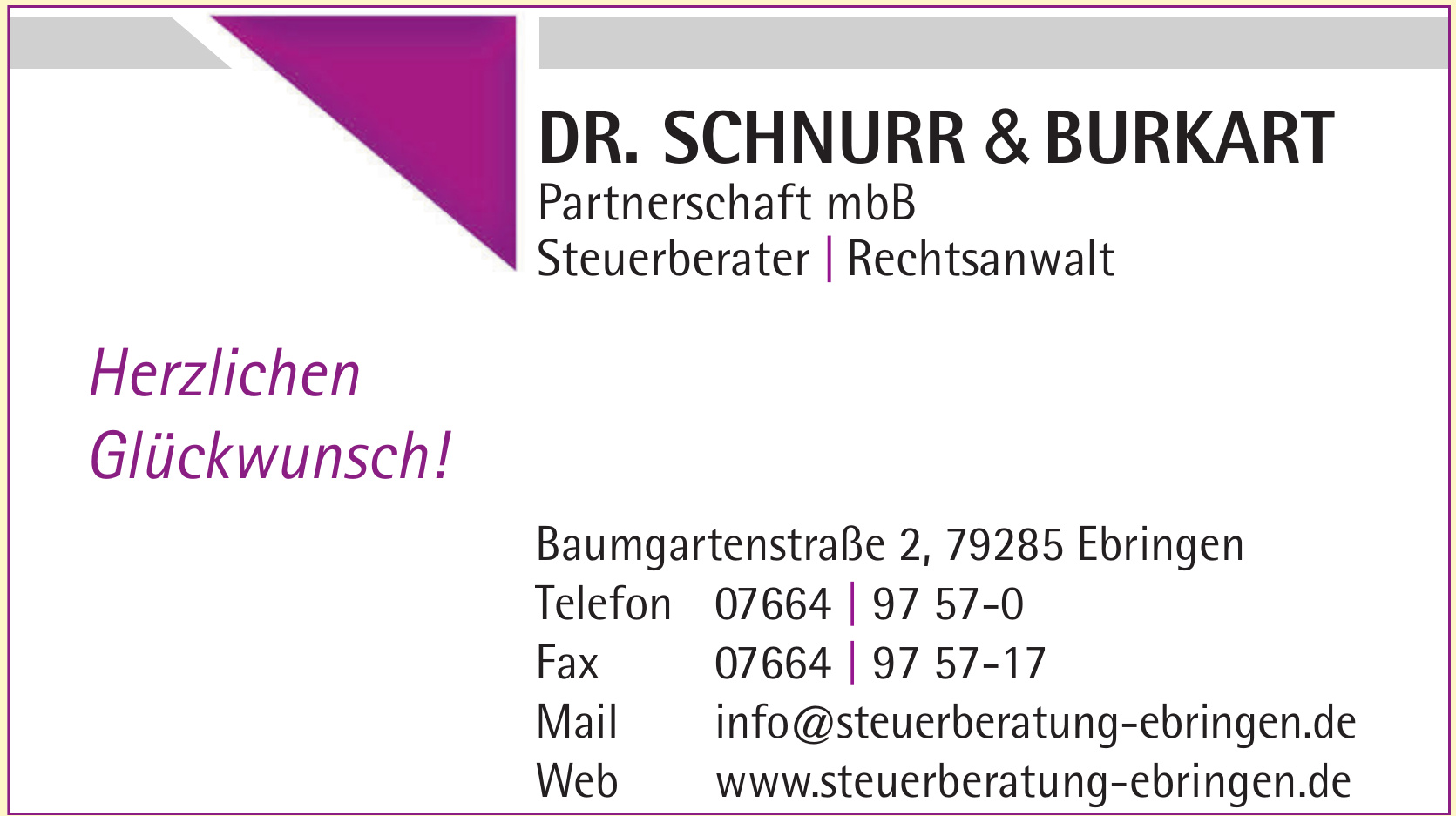 Dr. Schnurr & Burkart Partnerschaft mbB