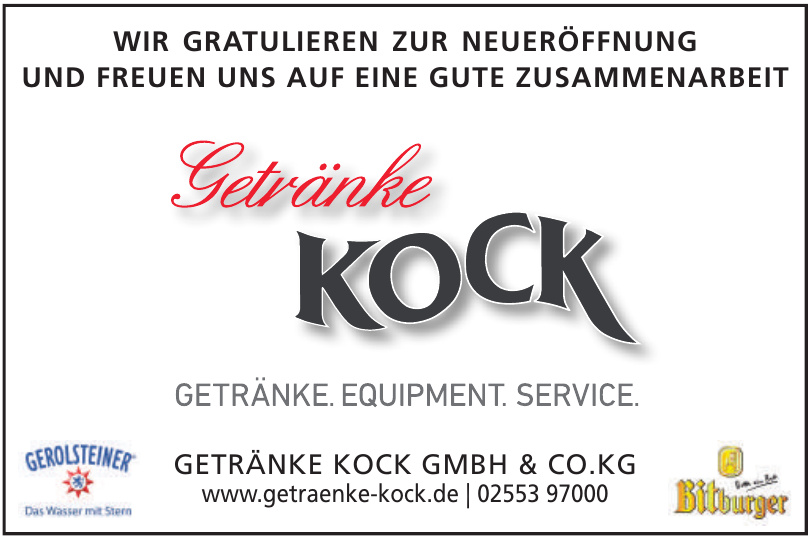 Getränke Kock GmbH & Co KG Getränke Kock GmbH & Co KG