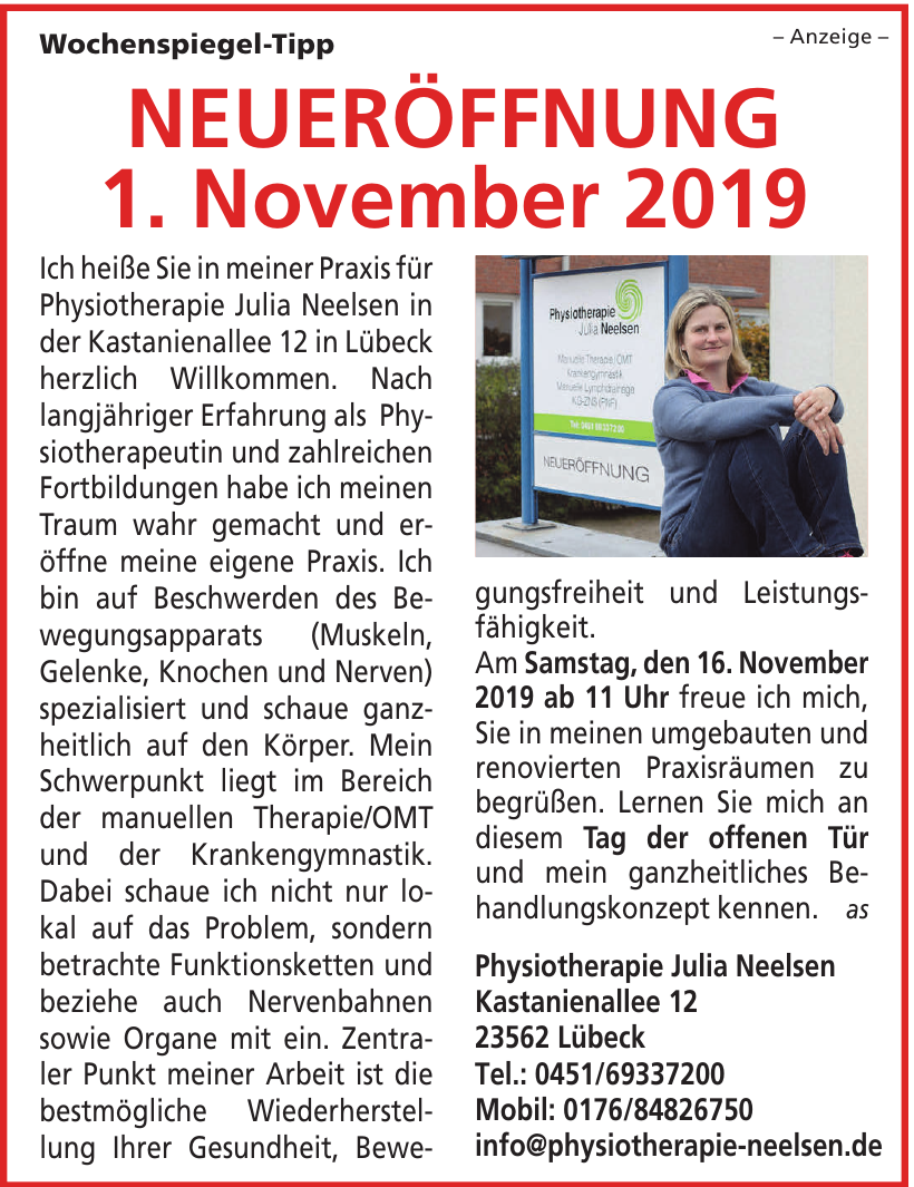 Physiotherapie Julia Neelsen Physiotherapie Julia Neelsen