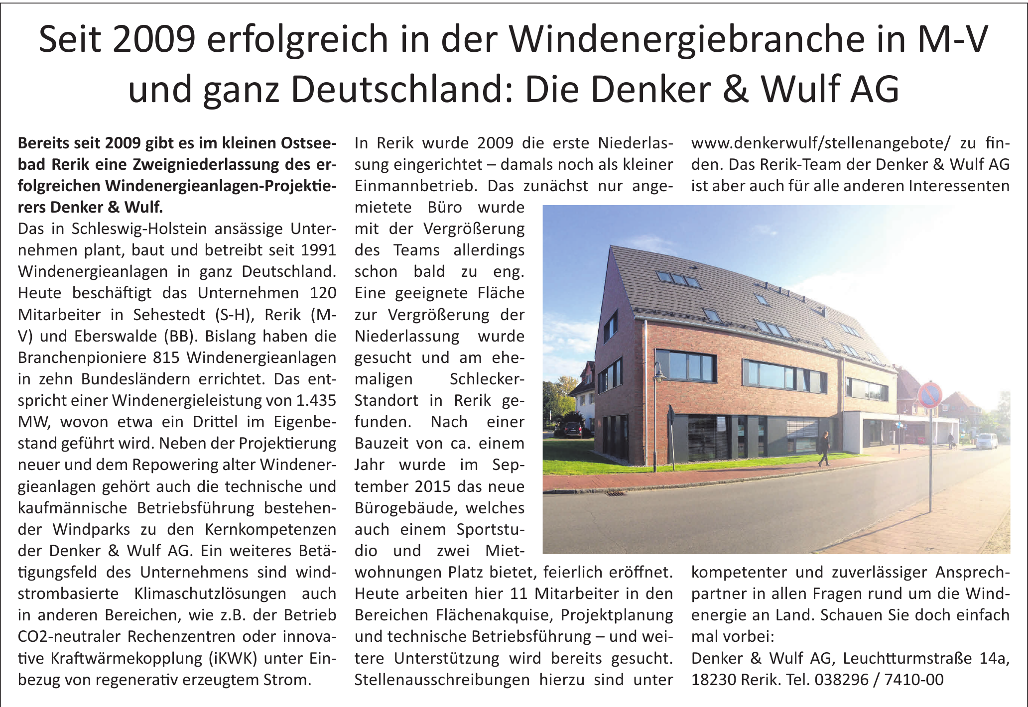 Denker & Wulf AG Denker & Wulf AG