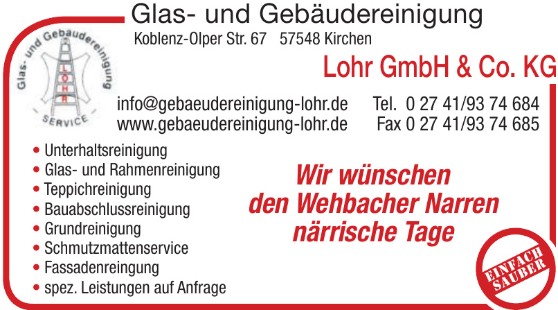 Glas- und Gebäudereinigung - Lohr Glas- und Gebäudereinigung - Lohr