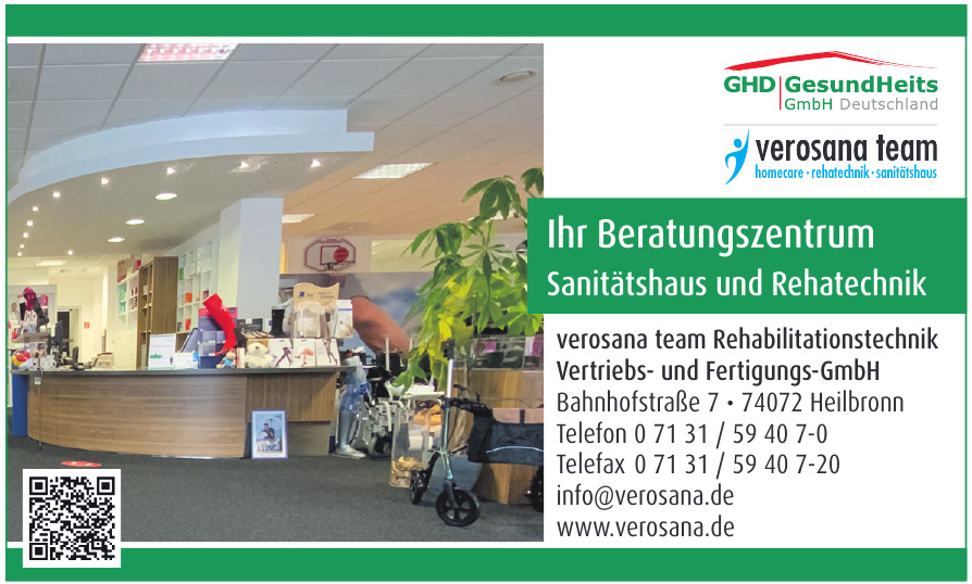 verosana team Rehabilitationstechnik Vertriebs- und Fertigungs-GmbH verosana team Rehabilitationstechnik Vertriebs- und Fertigungs-GmbH