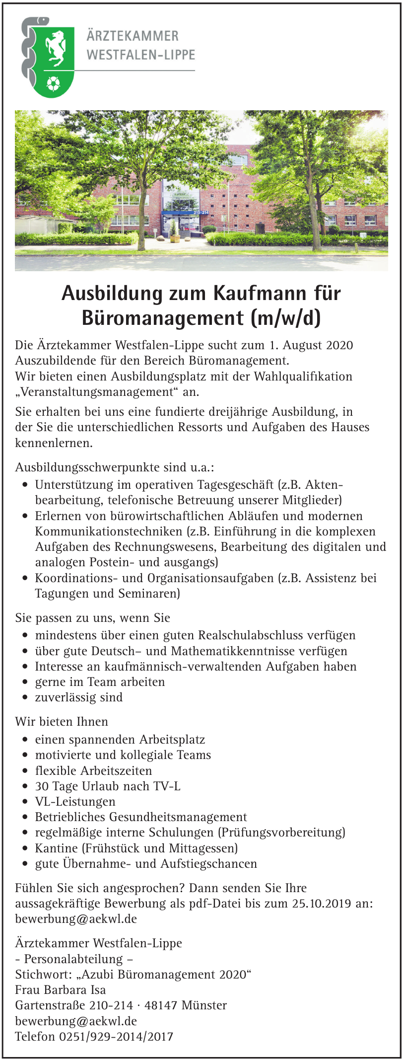 Ärztekammer Westfalen-Lippe Ärztekammer Westfalen-Lippe