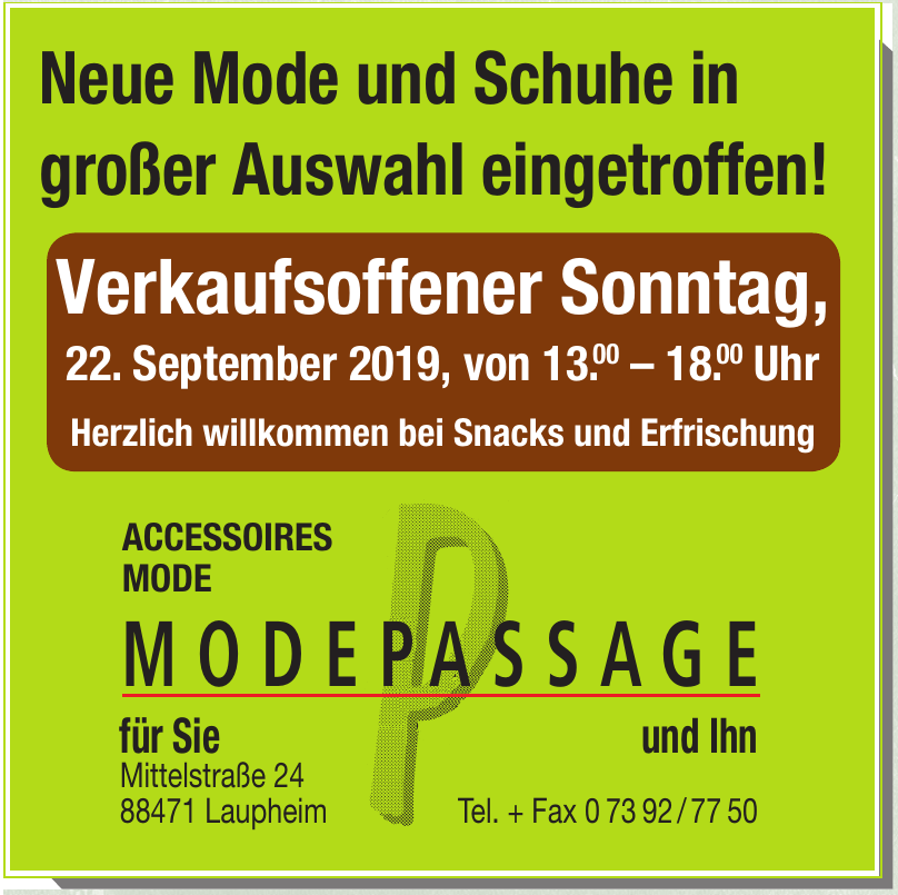 Modepassage Modepassage