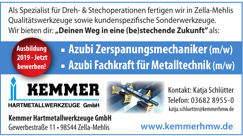 Kemmer Hartmetallwerkzeuge GmbH Kemmer Hartmetallwerkzeuge GmbH