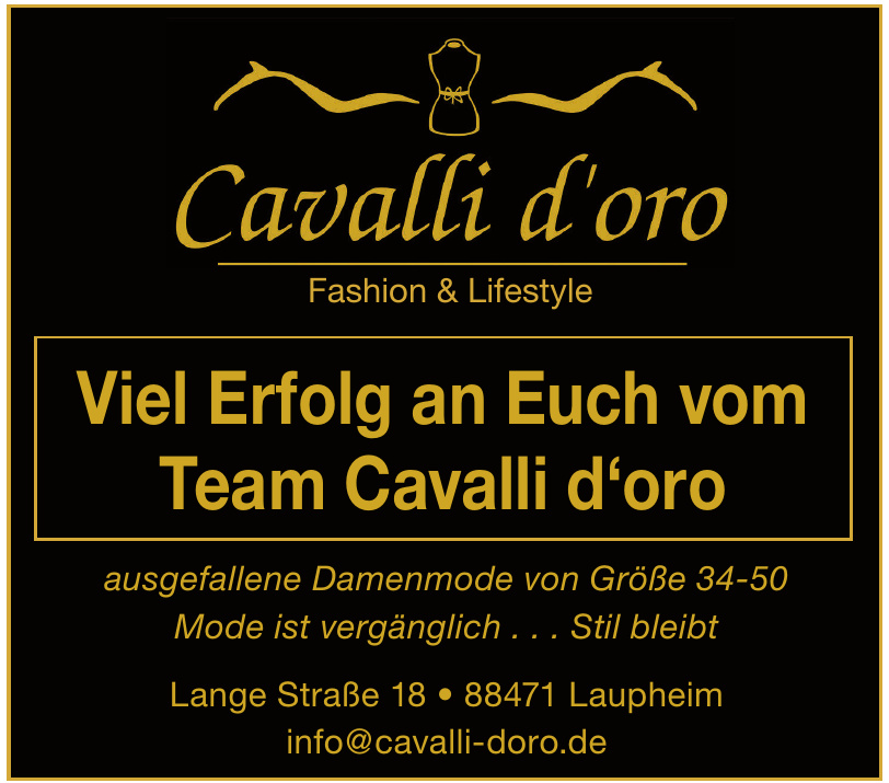 Cavalli d´oro Fashion und Lifestyle Cavalli d´oro Fashion und Lifestyle