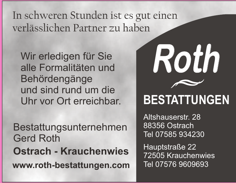 Roth Bestattungen Roth Bestattungen