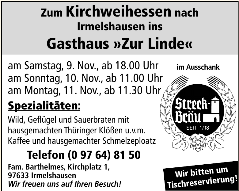 Gasthaus ››Zur Linde‹‹ Gasthaus ››Zur Linde‹‹