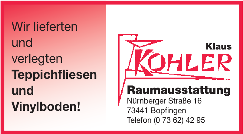 Klaus Kohler Raumstattung Klaus Kohler Raumstattung