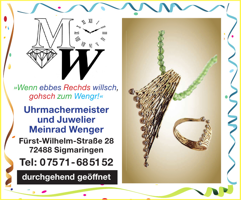 Uhrmachermeister und Juwelier Meinrad Wenger Uhrmachermeister und Juwelier Meinrad Wenger